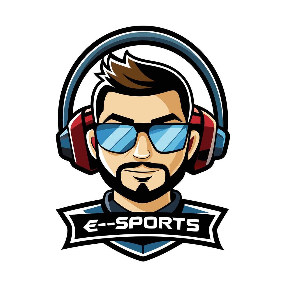 e-sports logo design white background , vector
