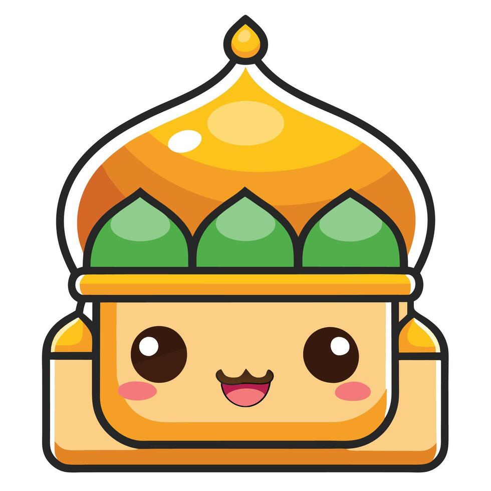 a cartoon character with a hat on top white background vector