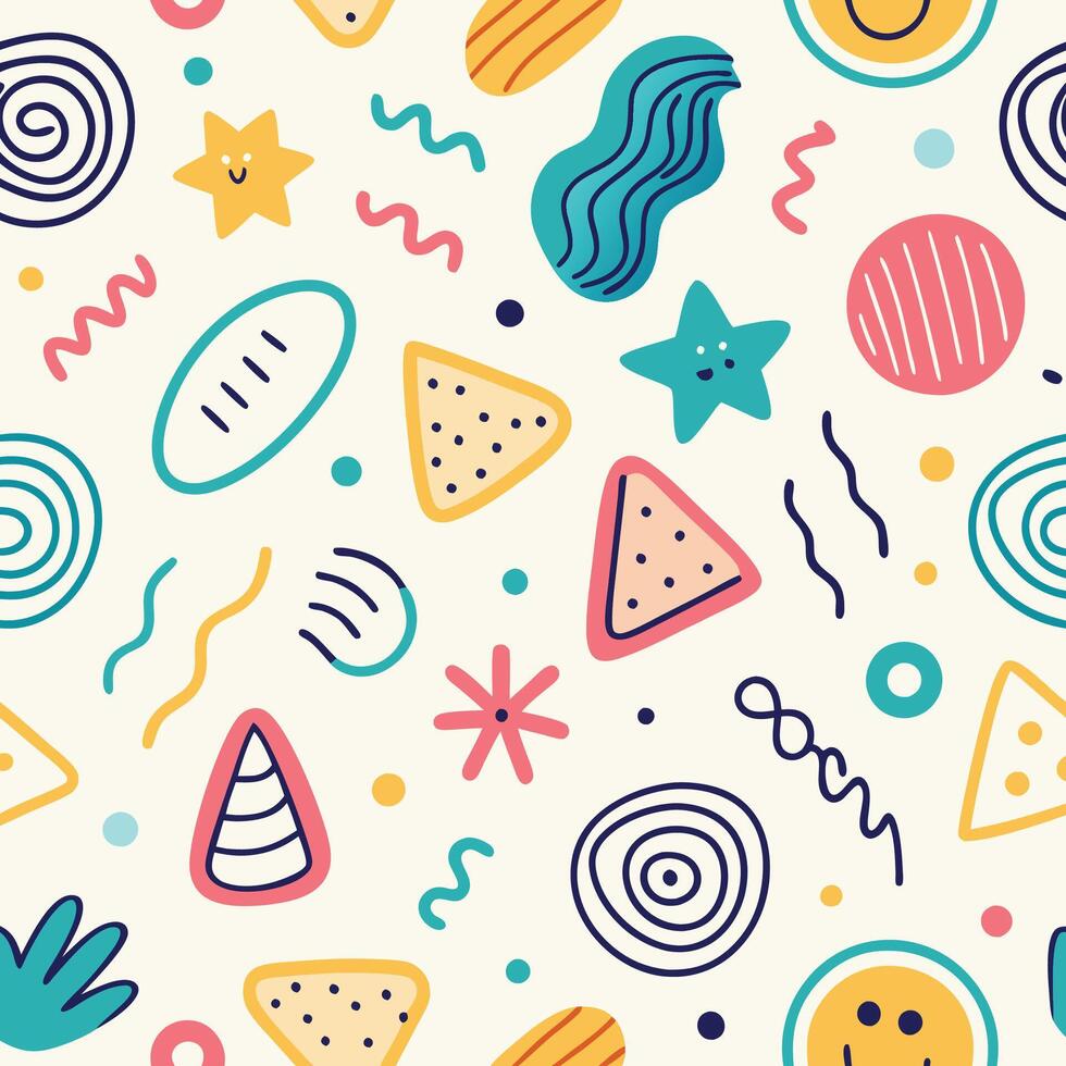 seamless pattern with colorful and white background vector