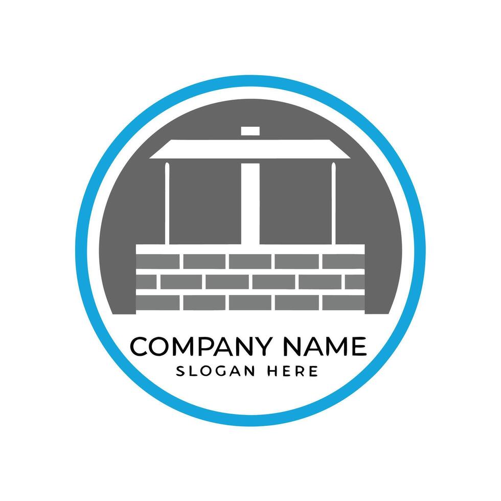 a brick building with a sign that says company namewhite background vector