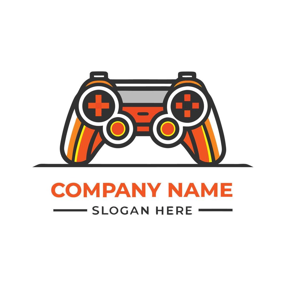 game controller logo design background, vector