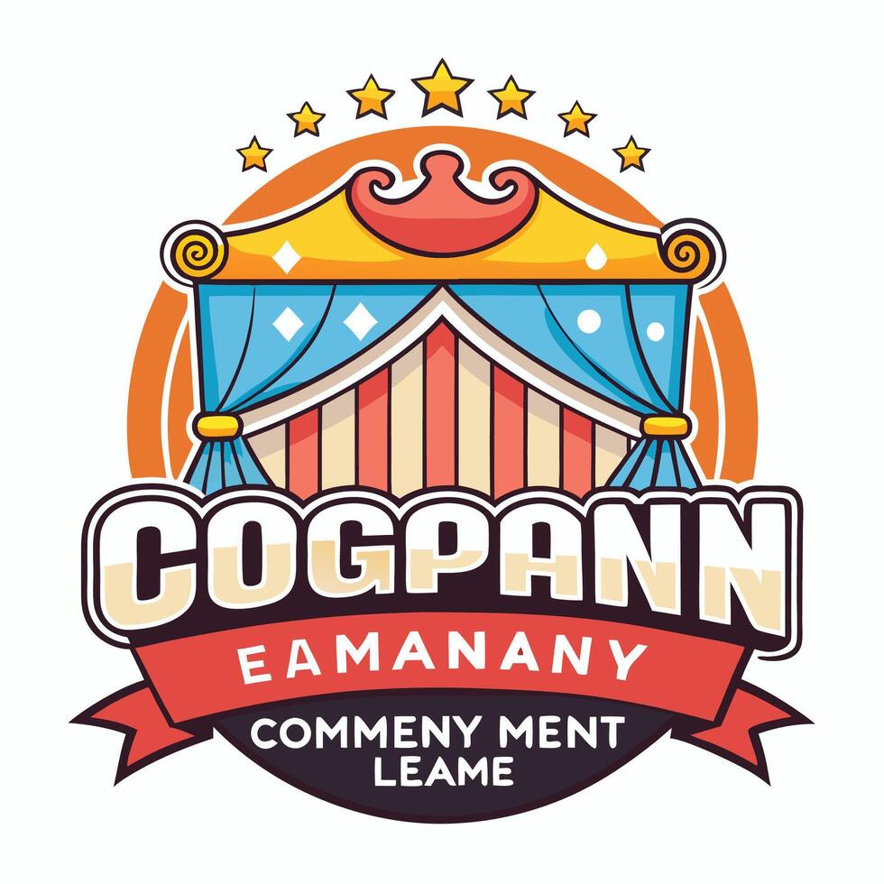 the logo for a circus tent white background vector