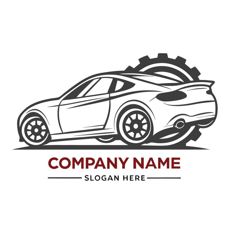 car logo design template illustration white background vector