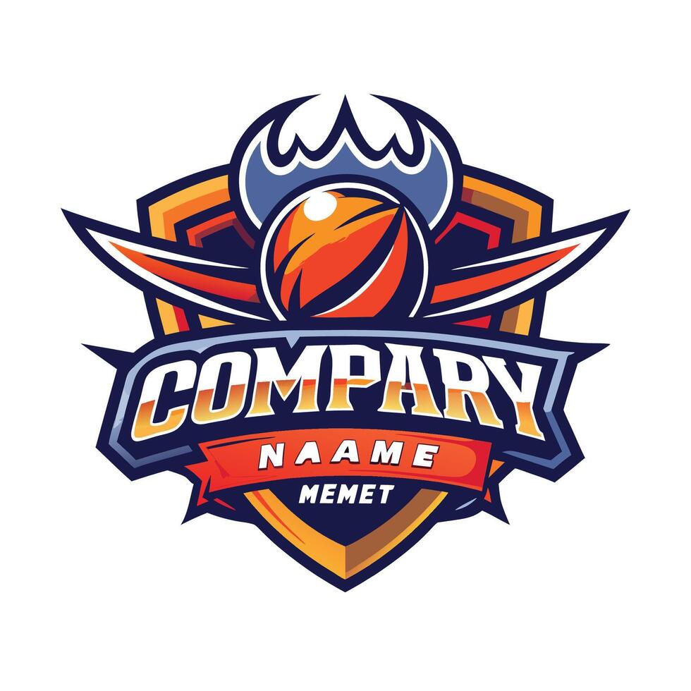 basketball logo design template white background vector