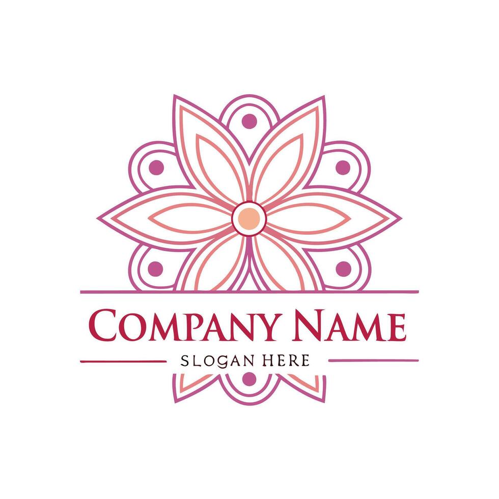 a logo for flower company white background vector