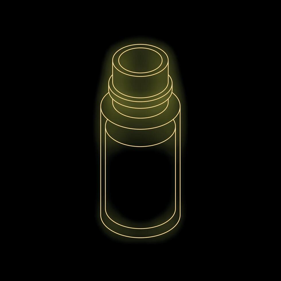 A bottle of perfume on a black background vector