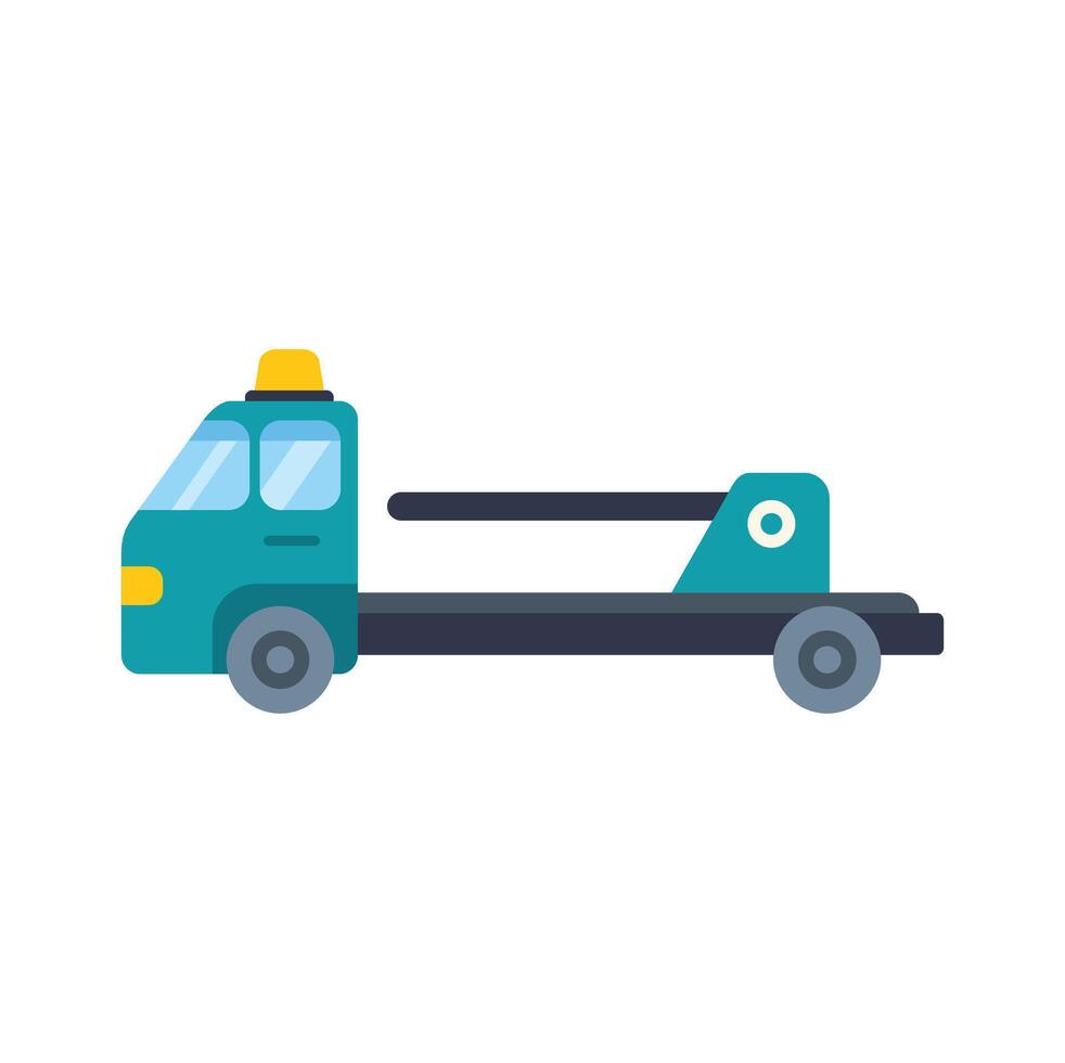 Tow truck flat icon illustration on white background vector