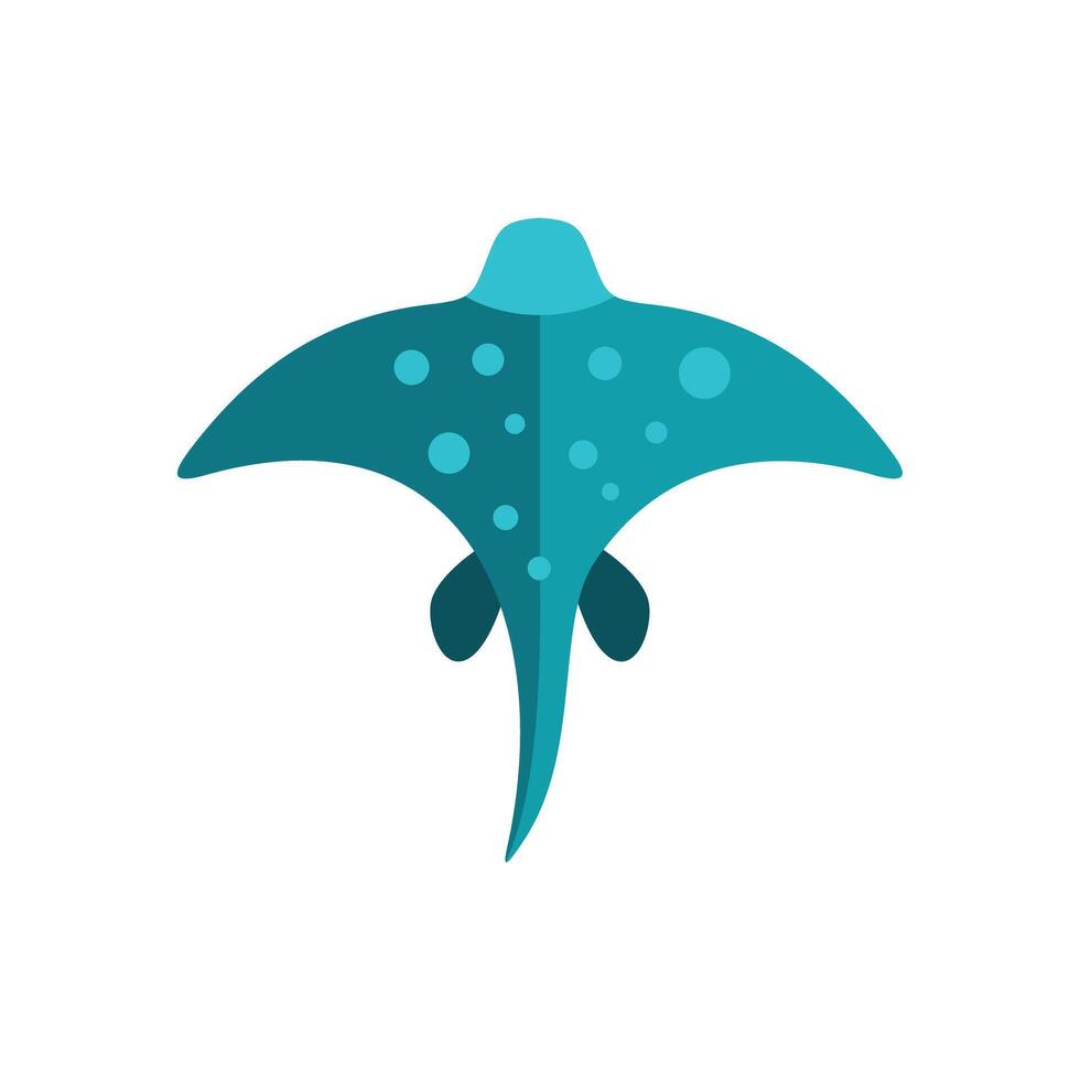 A blue stingray with dots on its back vector