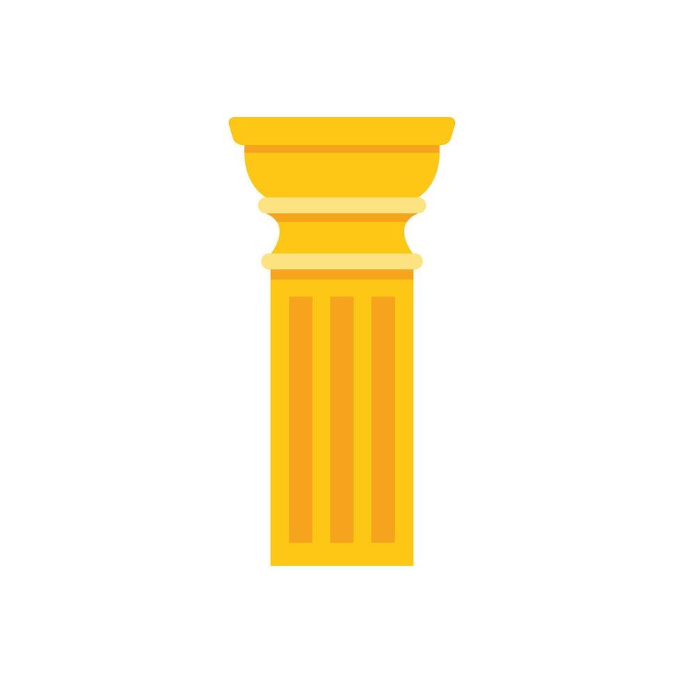 Golden column icon illustration vector
