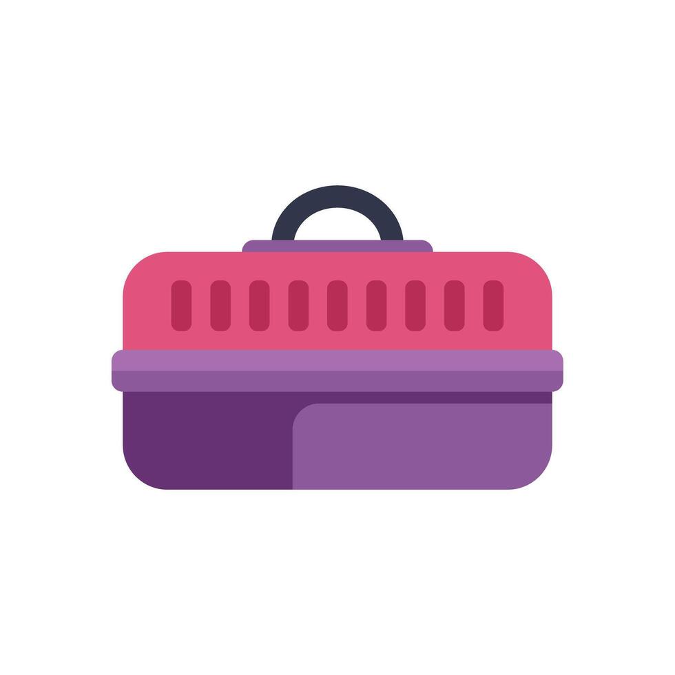 A purple and pink suitcase on a white background vector