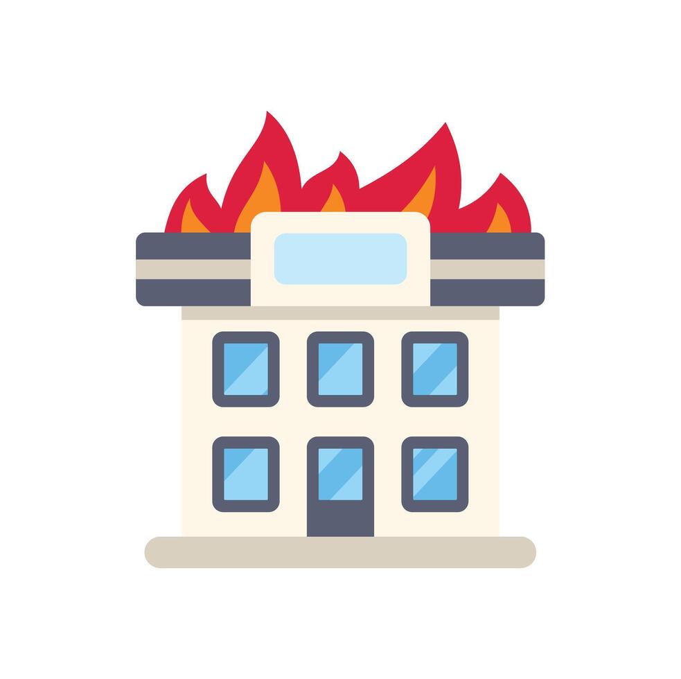 Fire and smoke icon on white background vector