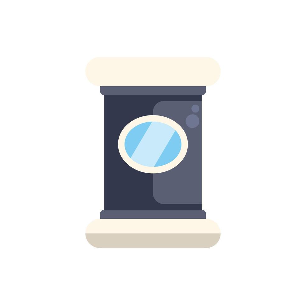 A spool of thread with a blue window vector