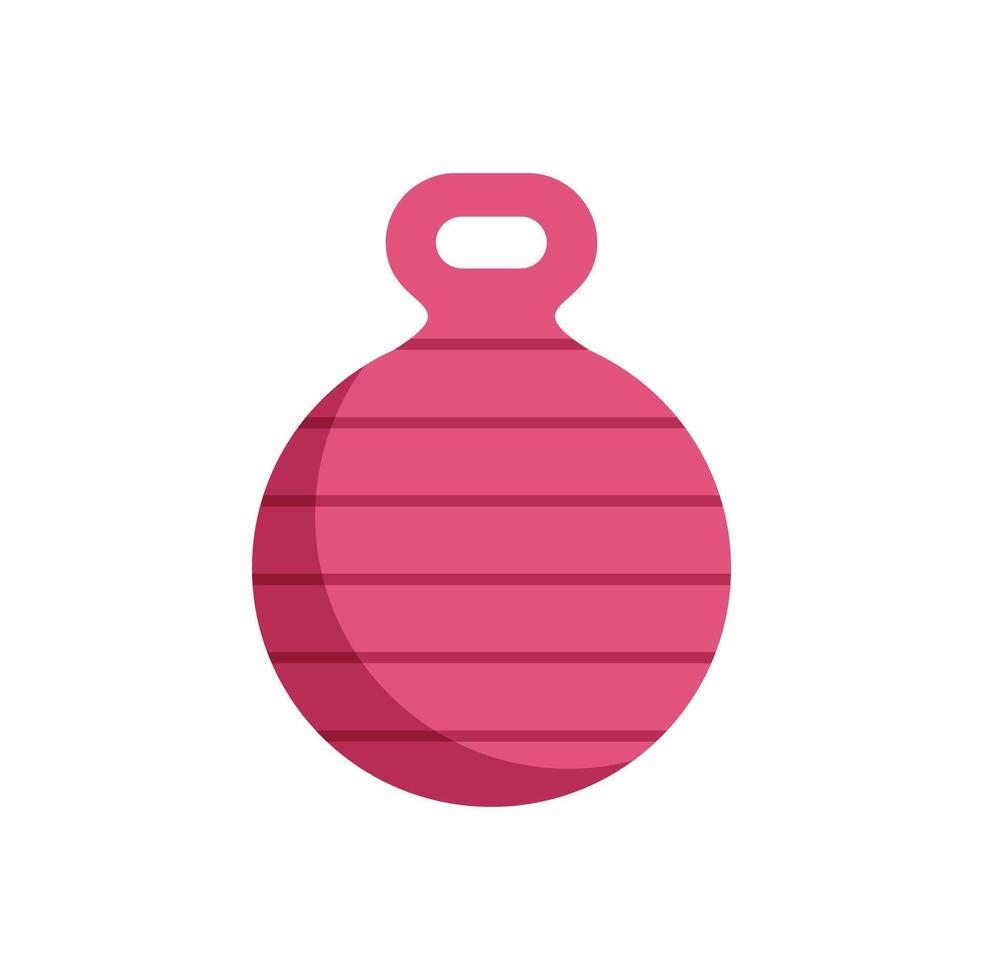 A pink ball with a handle on it vector