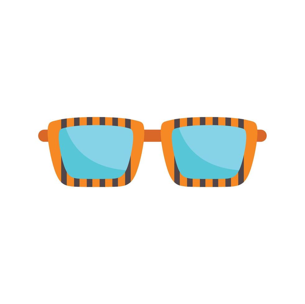 Sunglasses with striped frames on a white background vector