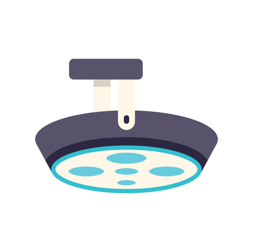 A light fixture with a blue light bulb vector