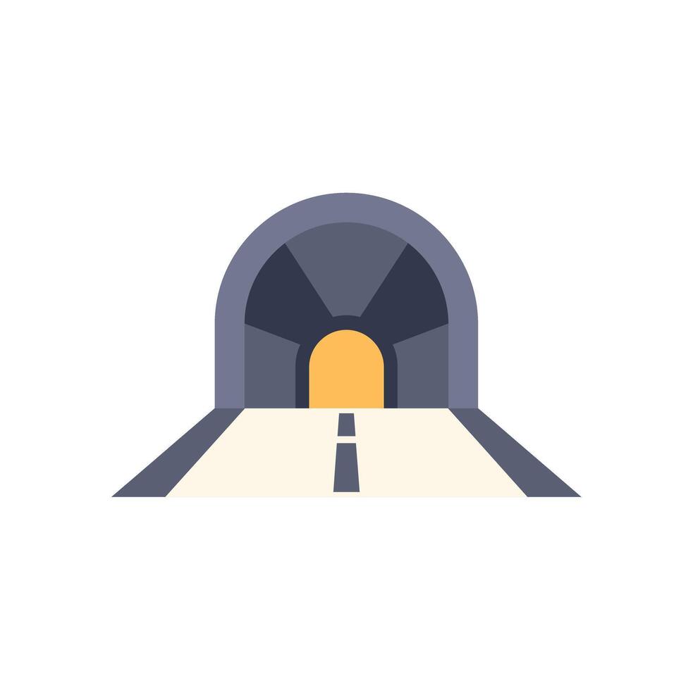 A tunnel with a road leading into it vector