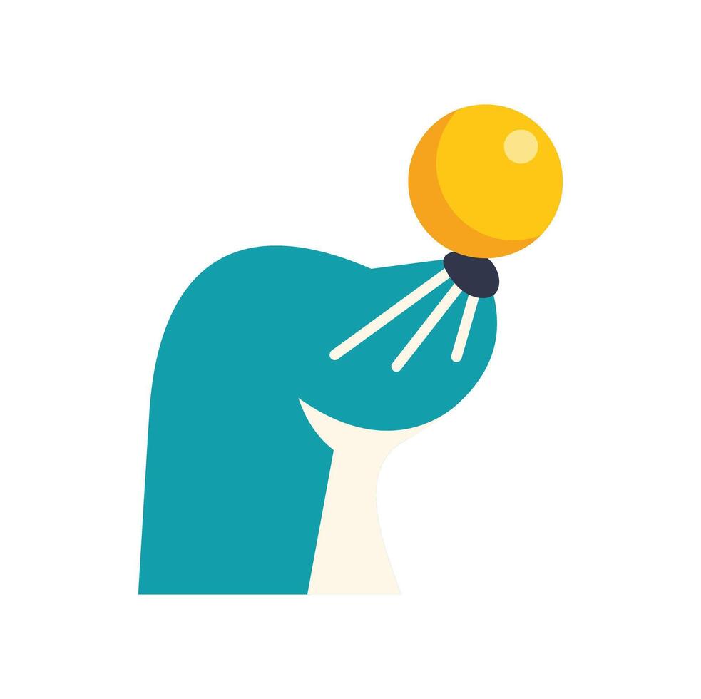 A seal with a ball in its mouth vector