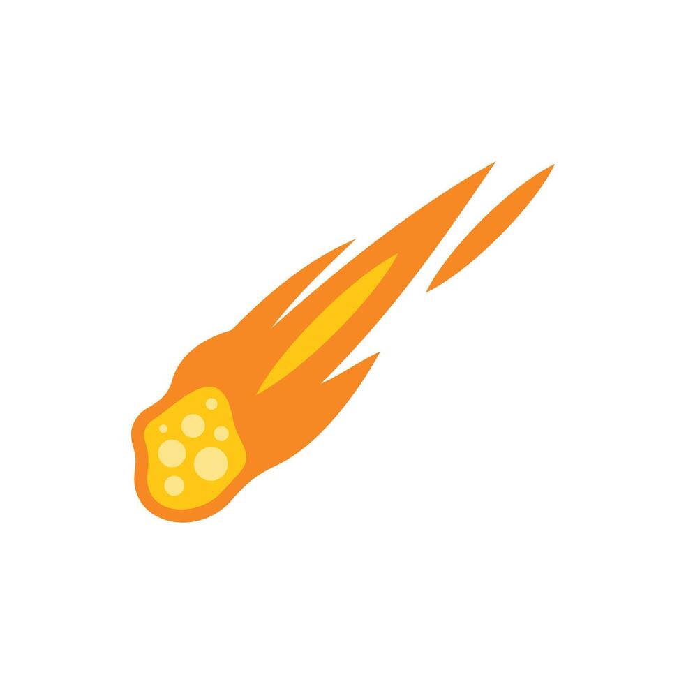 A rocket is flying through the air vector
