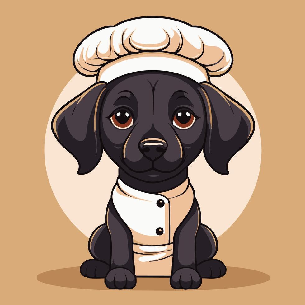 Labrador Retriever in a chef costume vector