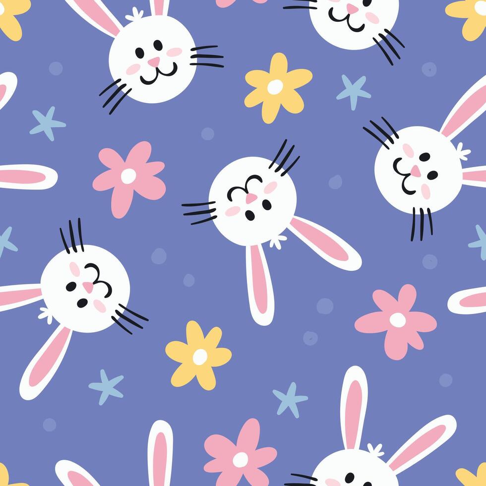 Bunny Background Easter Bunny Seamless Pattern vector
