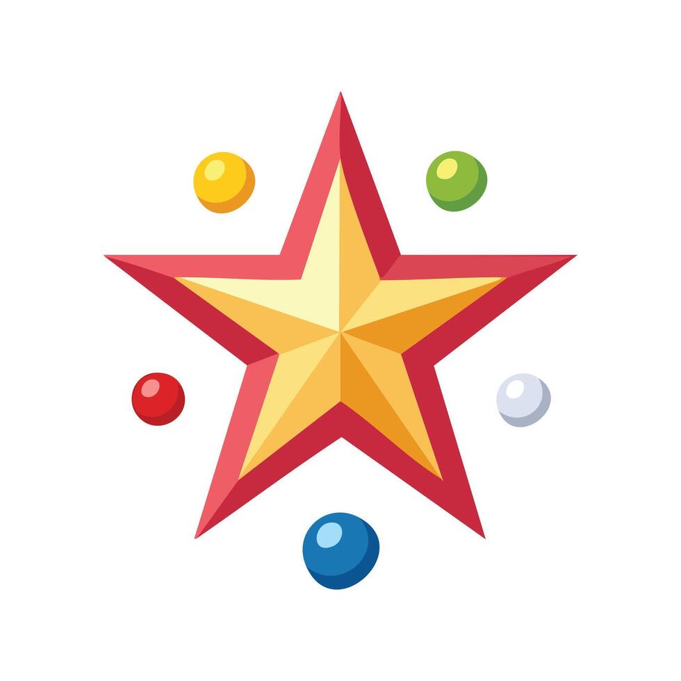Simple Illustration Circus star with balls vector