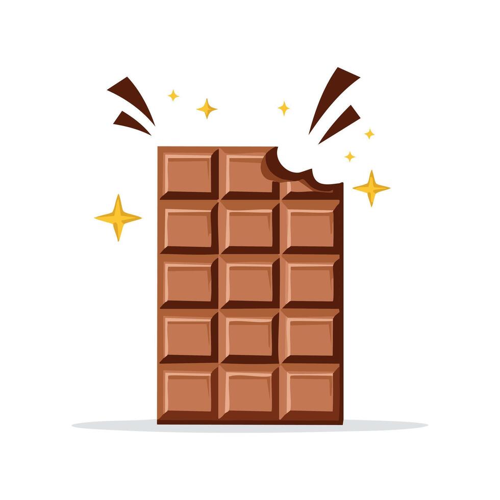 Simple Illustration Chocolate bar breaking vector