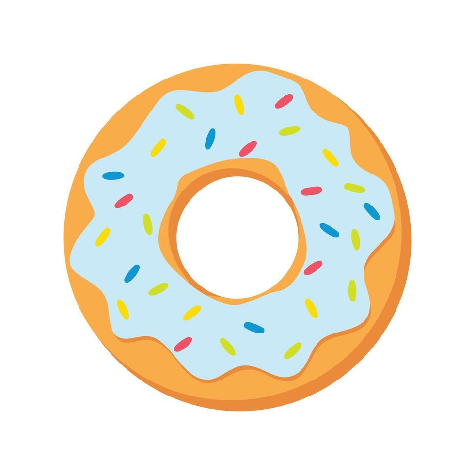 Donut with sprinkles vector