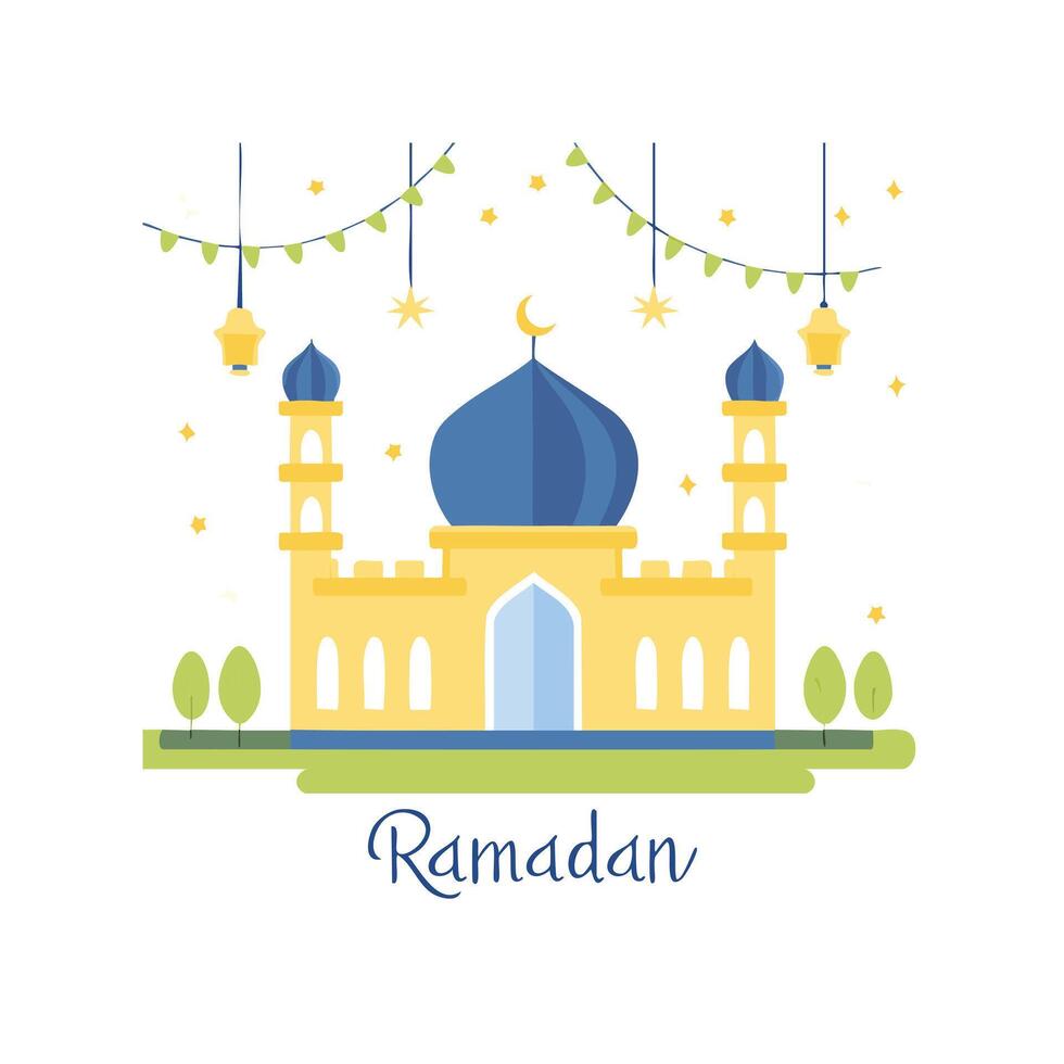 Digital Ramadan greeting card vector