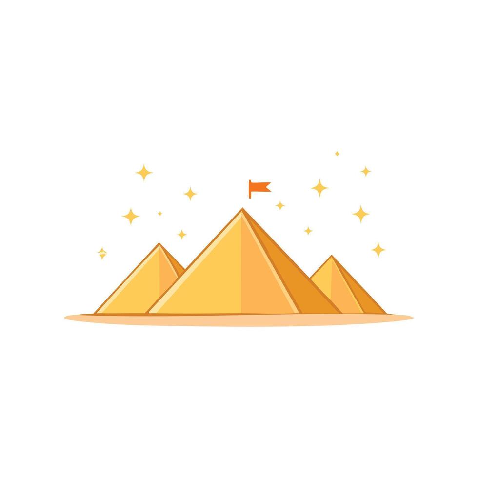 Desert pyramids under stars vector