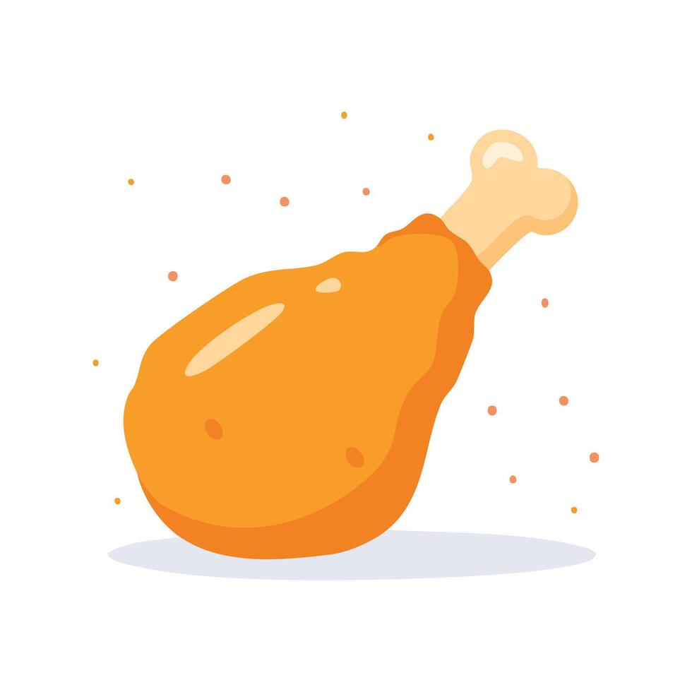 Fried chicken piece vector
