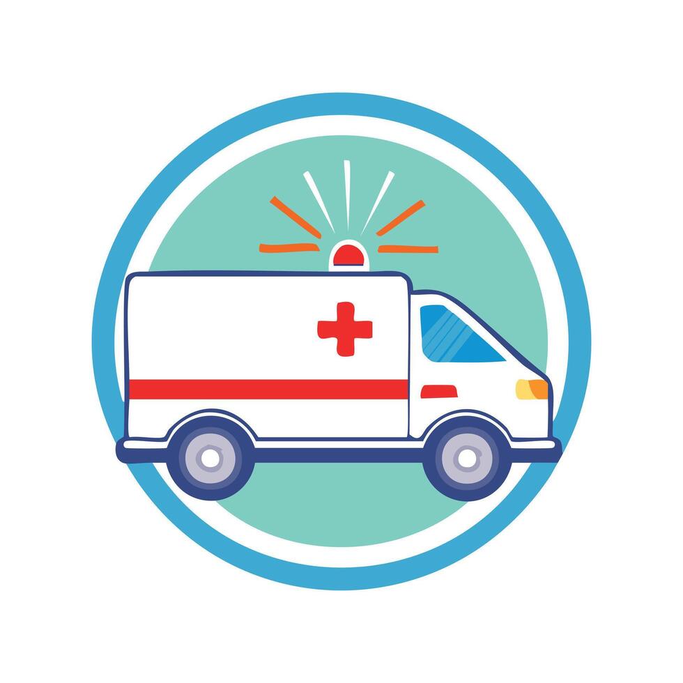 Illustration logo Ambulance vector