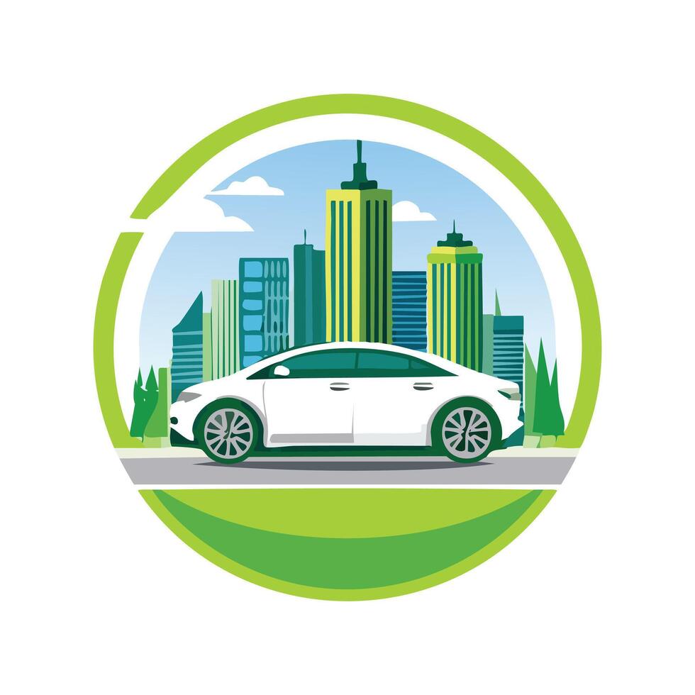 Illustration logo City Car vector