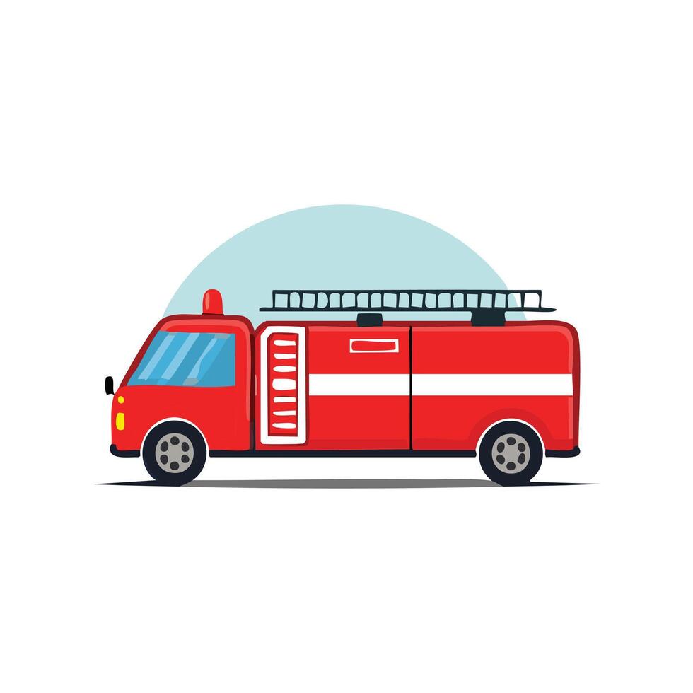 Illustration logo Fire Truck vector