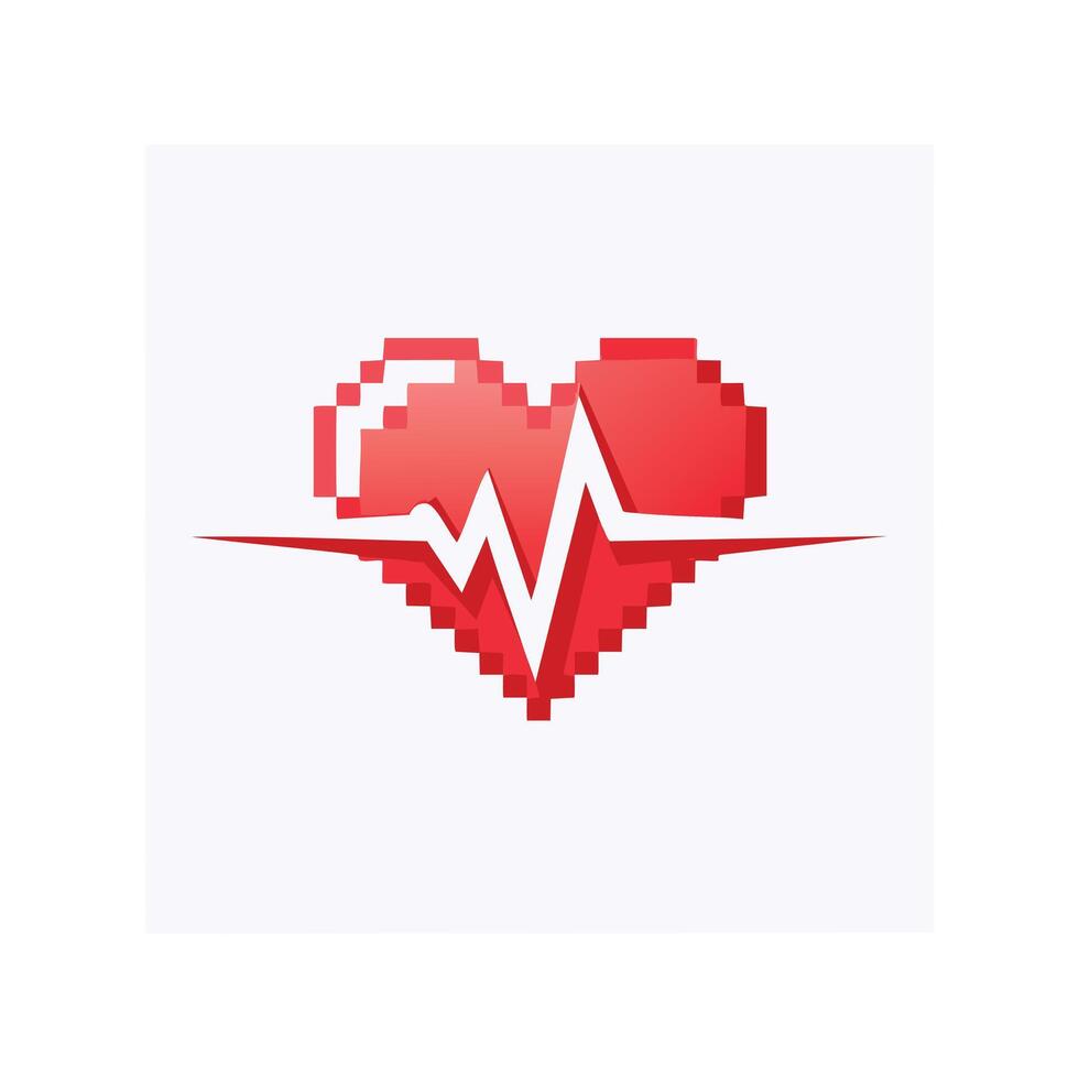 Logo Pixel Heartbeat vector