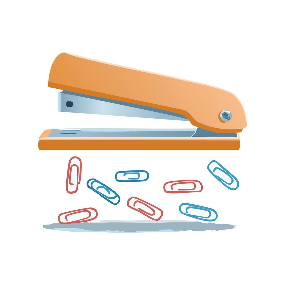 Stapler dropping staples vector