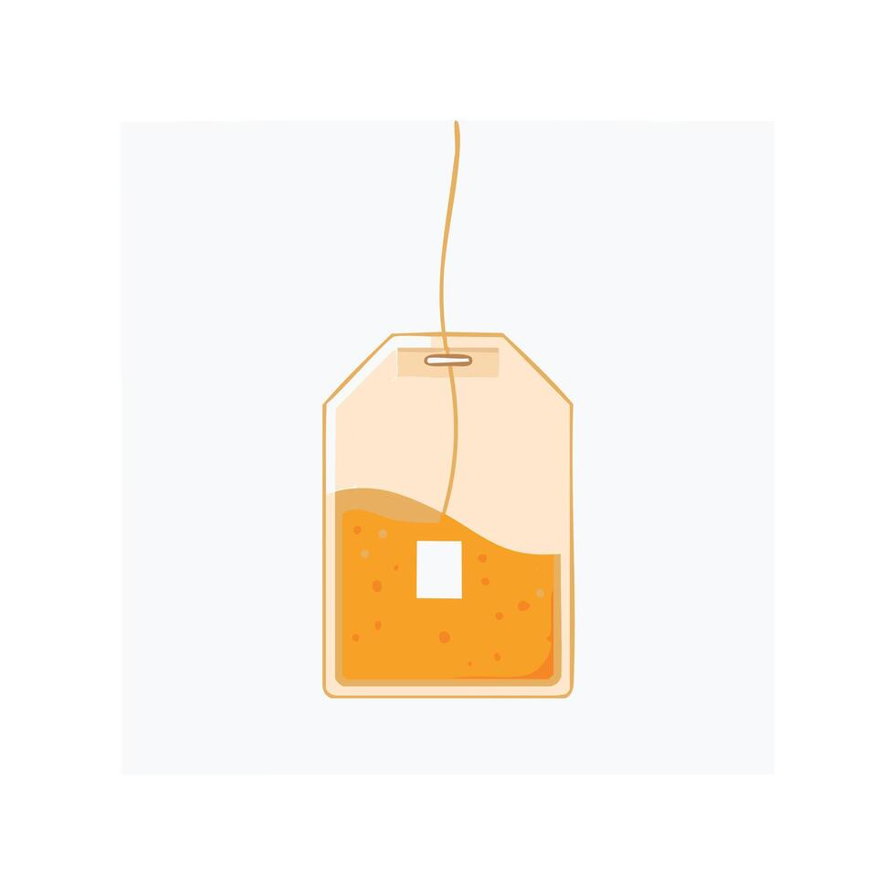 Tea bag steeping like sand vector