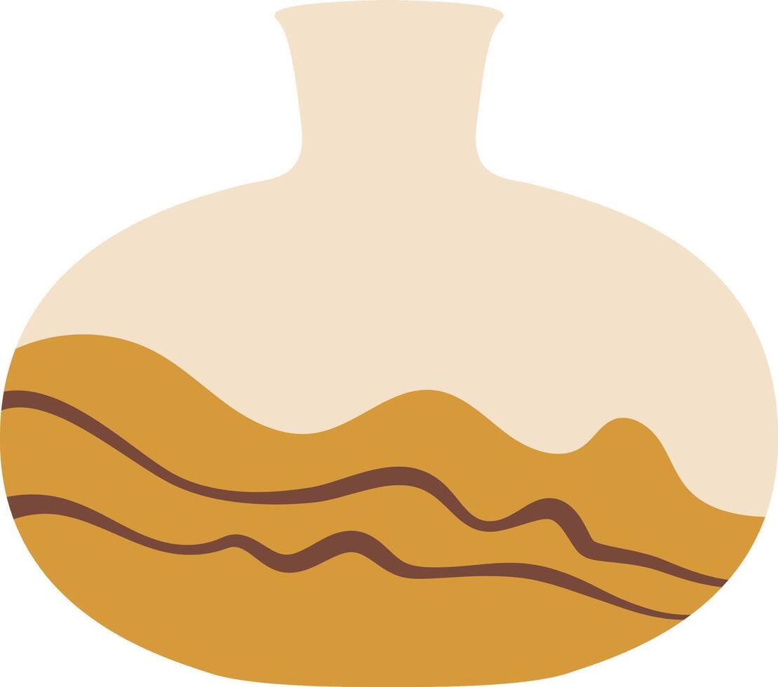 Simple modern vase with abstract yellow and brown pattern is perfect for decorating a modern home or office with a touch of elegance and style vector