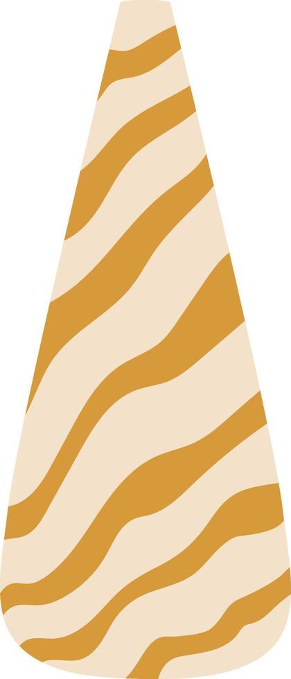Wavy lines create a mesmerizing pattern on an elongated triangular shape, blending modern aesthetics with abstract art, perfect for adding a touch of contemporary elegance to any design vector