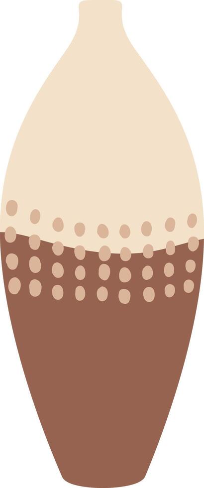 Featuring a simple modern vase adorned with playful polka dots and a stylish two tone color scheme, perfect for showcasing flowers or serving as an elegant decorative accent vector