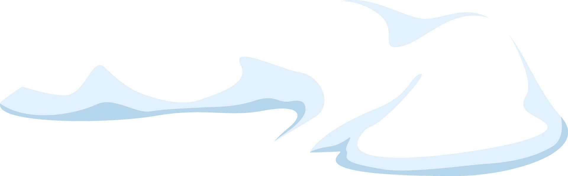 Cartoon representation of a light blue cloud floating gently in a clear sky, creating a serene and peaceful atmosphere, ideal for children's illustrations or weather related projects vector