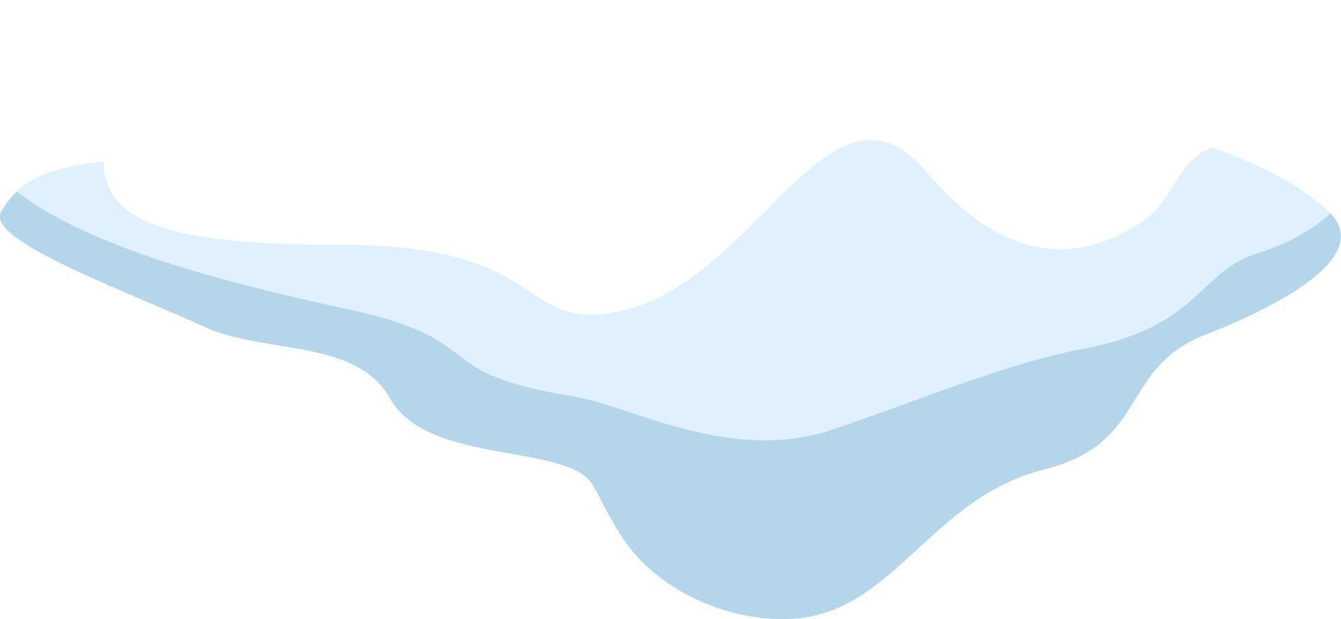 Pastel light blue abstract shape flowing gracefully on a white background, offering a smooth, elegant design with dynamic movement, perfect for various creative projects vector