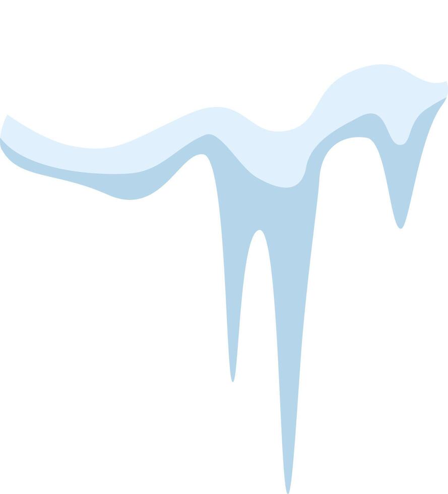 Melting snow forming delicate icicles illustrates the beautiful transition from winter to spring, highlighting the thawing process and the changing seasons in nature vector