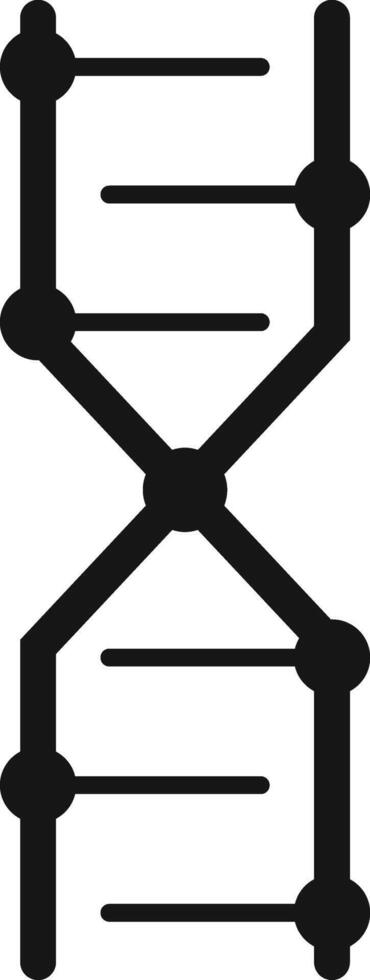 Black and white DNA strand forming an X shape, symbolizing the intricate concepts of genetic engineering and ongoing research within biology and medicine vector