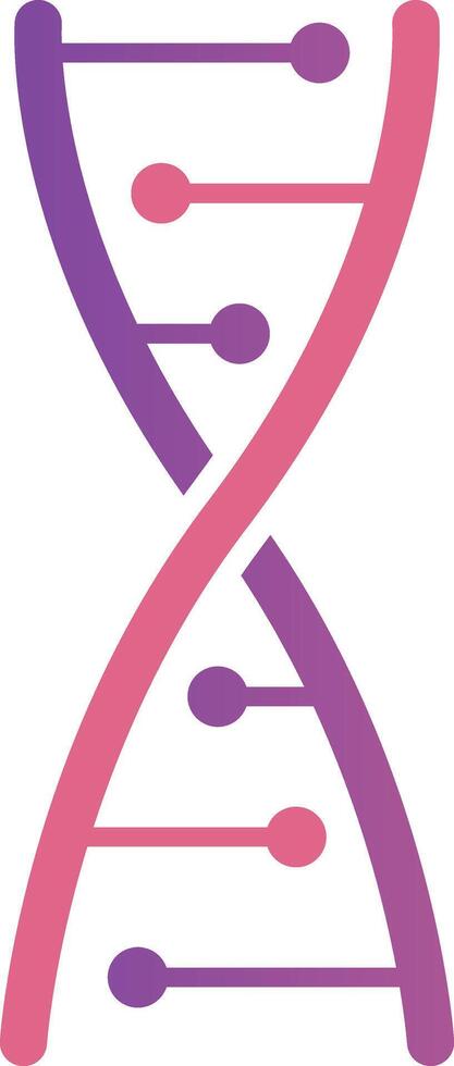 Pink and purple DNA double helix rotating and forming a chromosome, representing genetic code, inheritance, and the building blocks of life vector