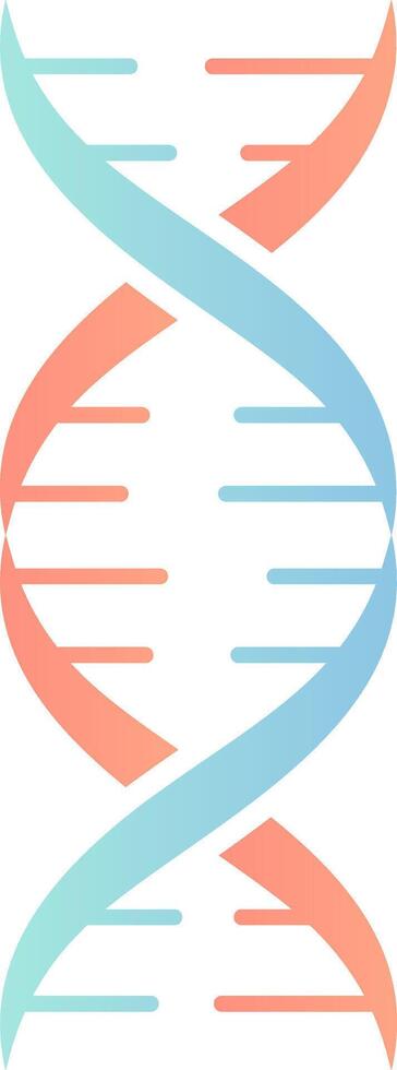 Colorful DNA double helix rotating, representing genetic code, genome, heredity, and biological instructions for life development and functioning vector