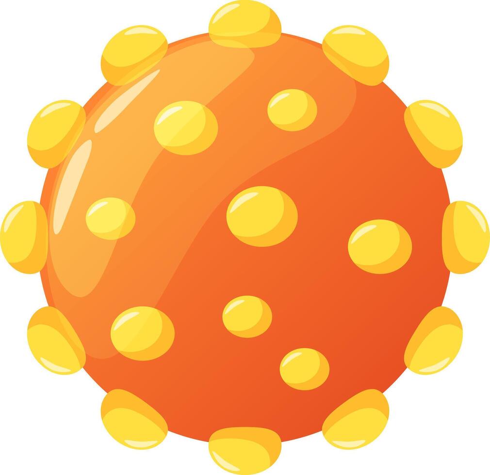 Monkeypox virus cell creating infection spreading contagious disease causing fever, headache, muscle aches, backache, swollen lymph nodes, chills, exhaustion, and respiratory symptoms vector