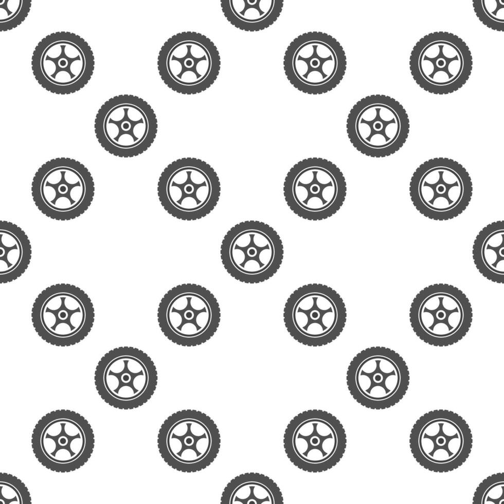 Luxury wheel seamless pattern - Car tire and rim element vector