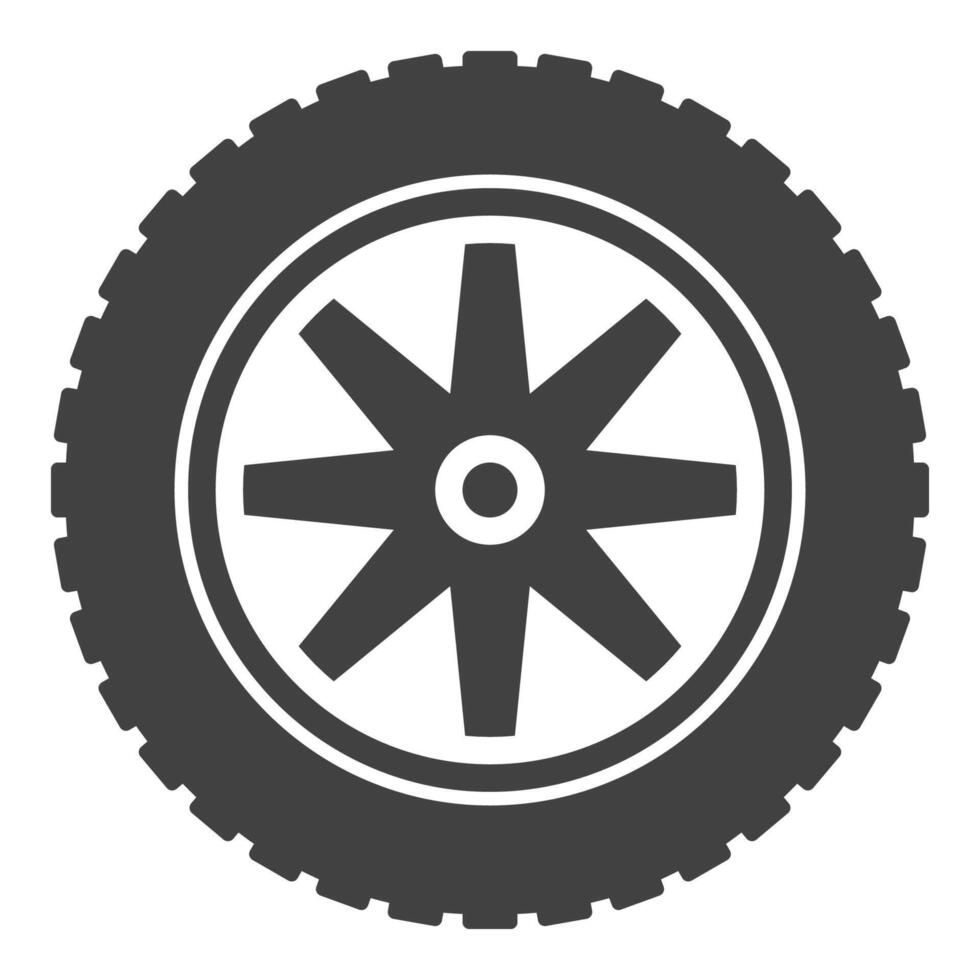 Car wheel icon - Auto rim and tire symbol vector