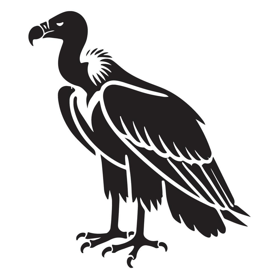 Powerful Silhouette of a Vulture vector