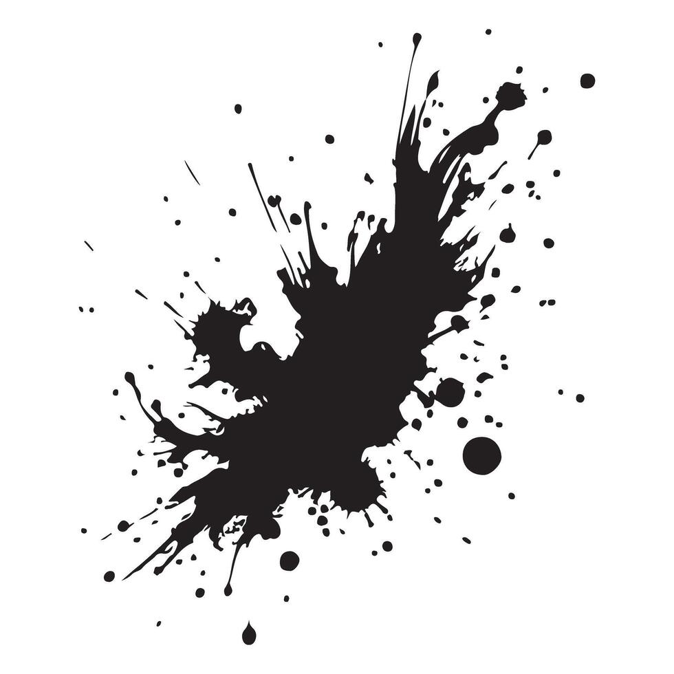 Abstract Ink Splatter Silhouette Illustration for Artistic Designs vector